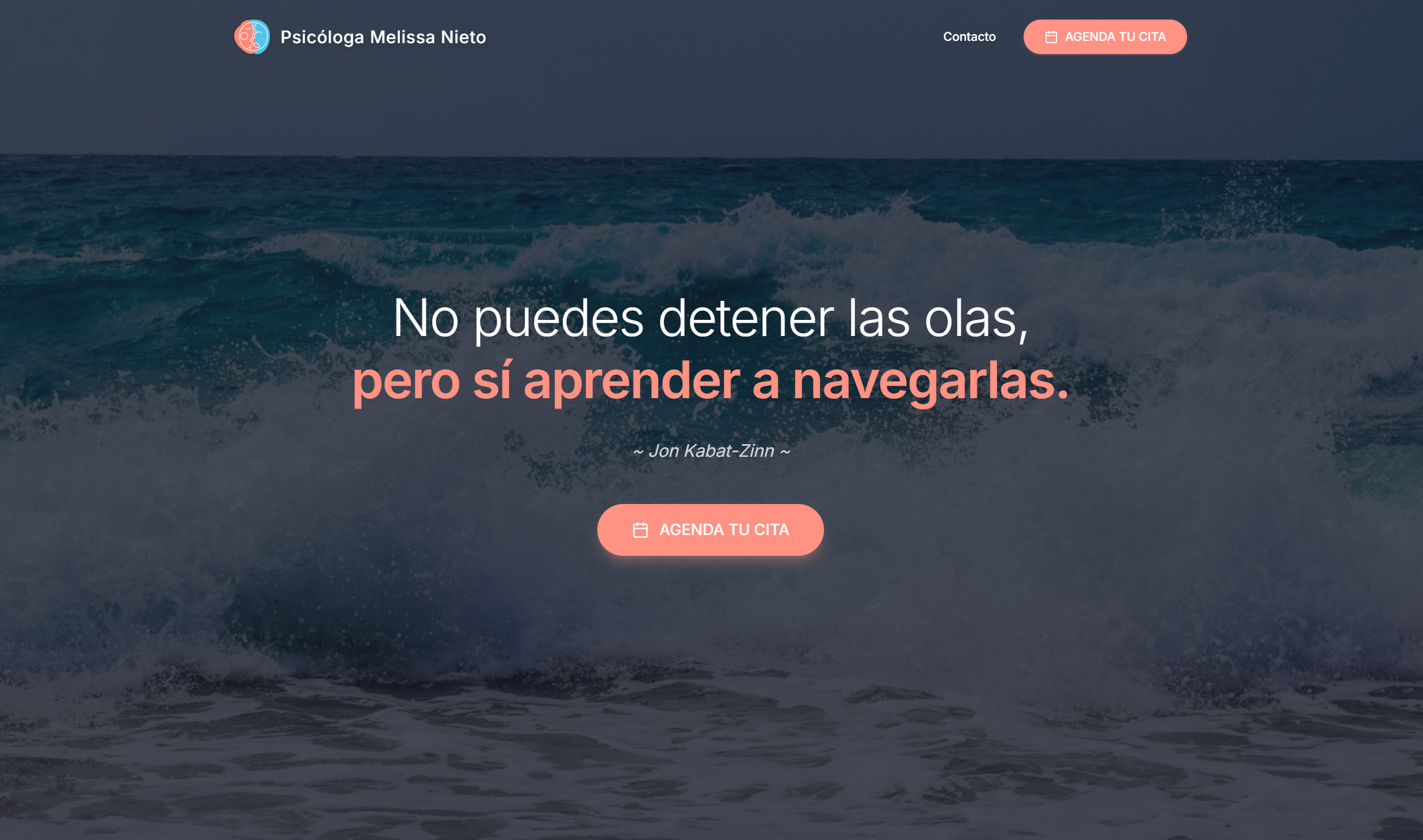 Captura del proyecto Sitio Portafolio para Psicóloga