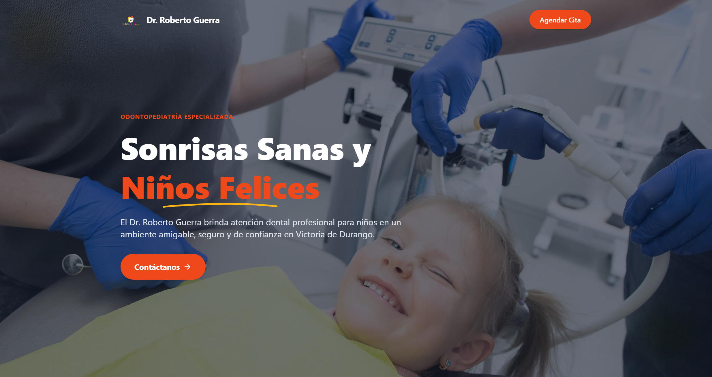 Captura del proyecto Landing Page para Consultorio Dental Infantil