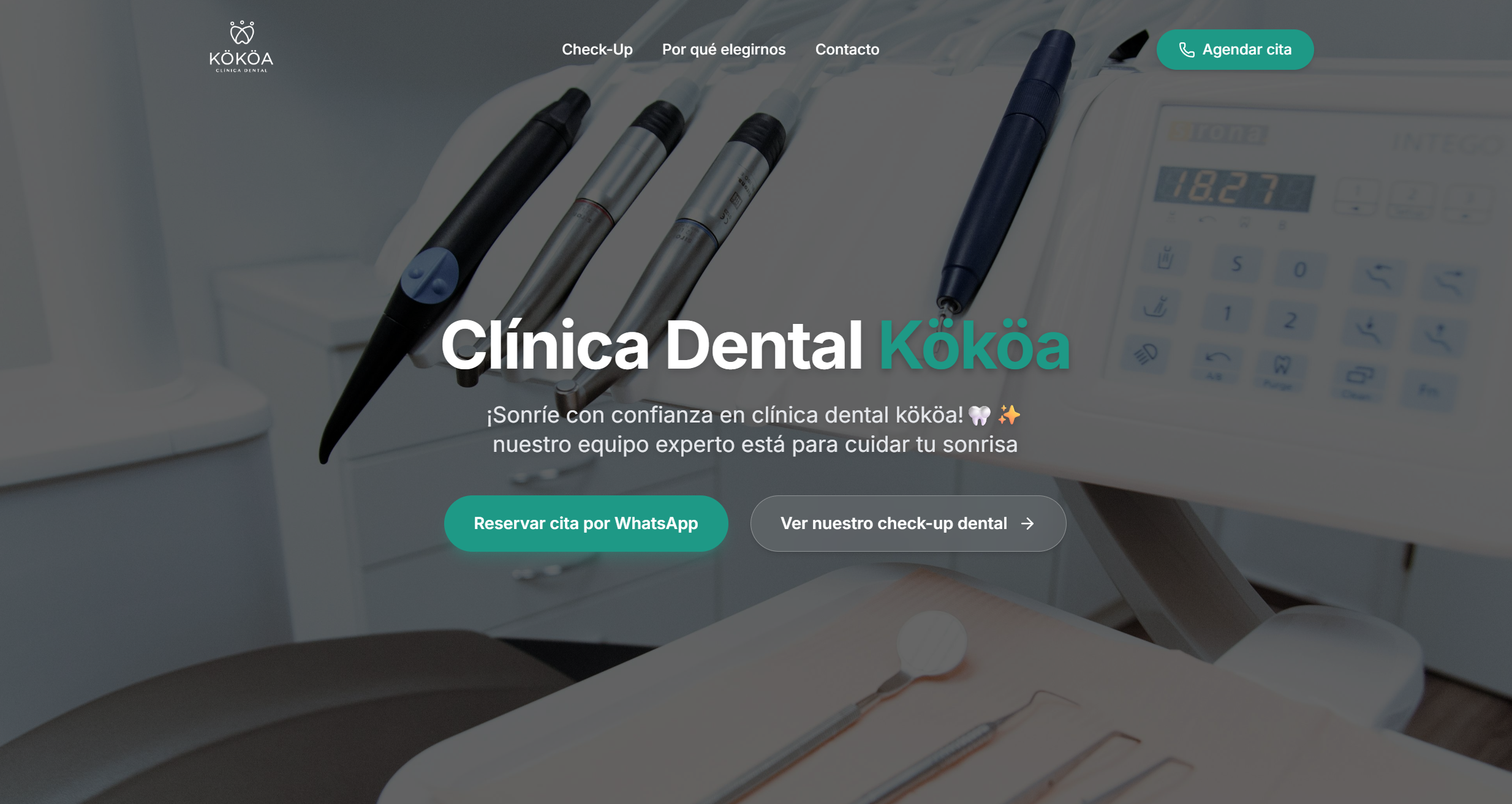 Captura del proyecto Landing Page para Clínica Dental